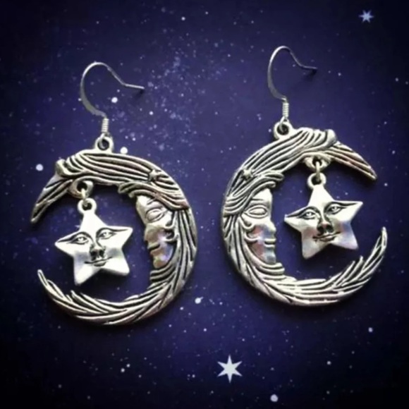 Jewelry - 🌙 Mythical Sun Sky Crescent Moon Earrings 🌙